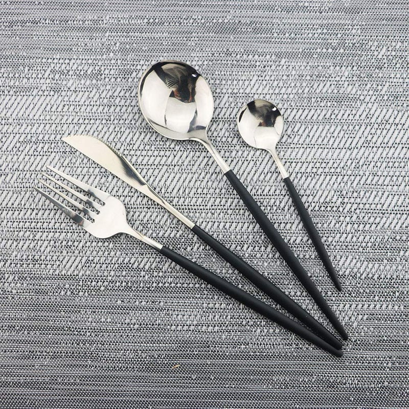 JASHII 30-Piece Stainless Steel Satin Finish Flatware Set, Mirror Polished Tableware Cutlery for Home and Restaurant, Dishwasher Safe - Image 4